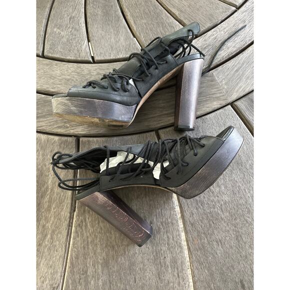 LD Tuttle x Creatures of Comfort lace up open Toe Sandals heels 38.5 - Picture 4 of 12